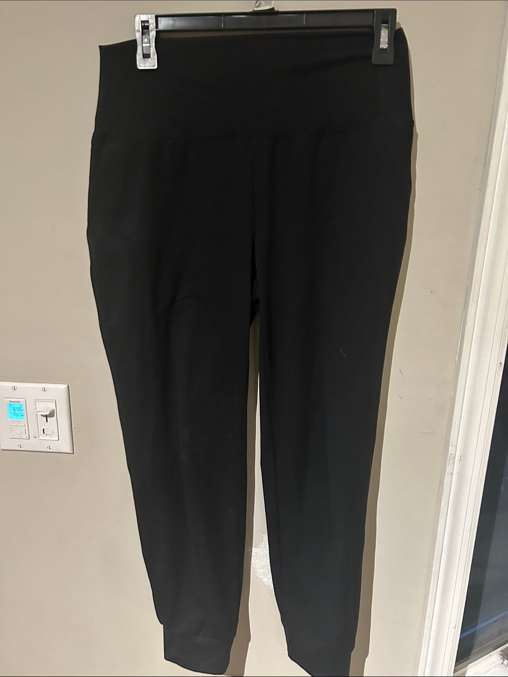 RBX Black High-Waist Ponte joggers